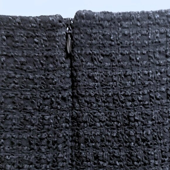 Cute Talbots Black Textured Pencil Skirt with FUN Furry Hem!!! - Picture 8 of 14